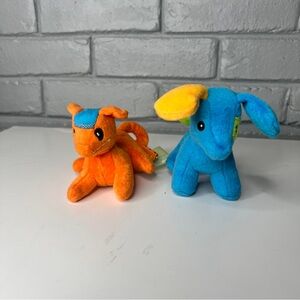 Battat B You Happy Cat Dog Plush Blue Dog Orange Stuffed Animal Toys